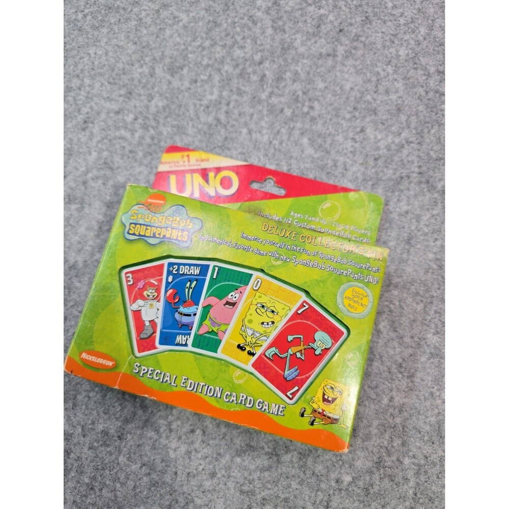Vintage SpongeBob SquarePants UNO Special Edition Card Game NEW Unused